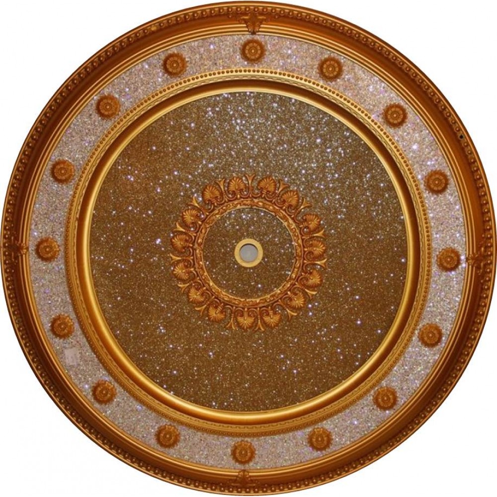 110 Cm Yuvarlak Osmanli Saray Tavan S-426 Avize Gobegi Altin Varak Kaplamali 3D